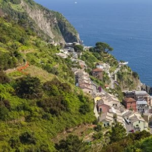 Village of Riomaggiore, Cinque Terre, UNESCO World Heritage Site, Riviera di Riomaggiore, Riomaggiore province, Liguria, Italy