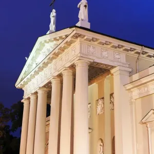 Vilnius Cathedral Basilica at evening Vilnius Cathedral Basilica at evening