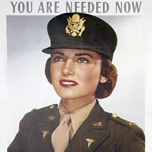 Vintage Army Nurse Corps Poster WWII