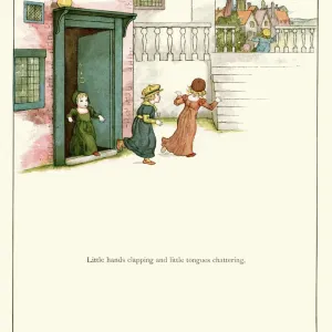Vintage engraving of a scene from the Pied Piper of Hamelin Vintage engraving of a scene from the Pied Piper of Hamelin