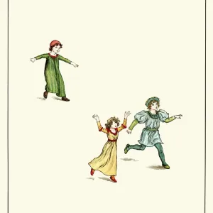 Vintage engraving of a scene from the Pied Piper of Hamelin Vintage engraving of a scene from the Pied Piper of Hamelin