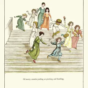 Vintage engraving of a scene from the Pied Piper of Hamelin Vintage engraving of a scene from the Pied Piper of Hamelin