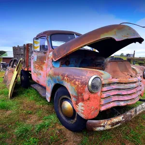 Rustic Pickup Truck Print