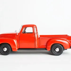 Vintage Red Truck on White Background Vintage Red Truck on White Background