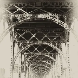 Vintage Sepia-Toned Print of Riverside Drive Viaduct