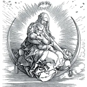 Virgin Mary Print with the Christ Child by Albrecht Durer