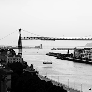 Vizcaya Bridge in Black and White, Portugalete, Spain
