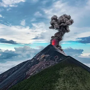 Volcan de Fuego Erupting Print at Sunset Volcan de Fuego Erupting Print at Sunset