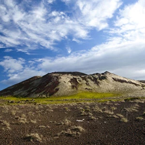 Volcanic cone on the Berserkjahraun lava field, Snaefellsnes peninsula, Snaefellsnes, Iceland, Europe