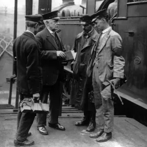 Print of Volunteer Guards May 1926 at Kings Cross Station Print of Volunteer Guards May 1926 at Kings Cross Station