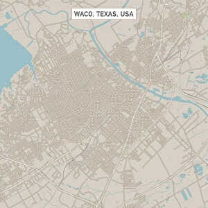 Waco Texas US City Street Map