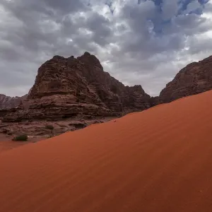 Wadi Rum desert landscape at sunruse, Jordan