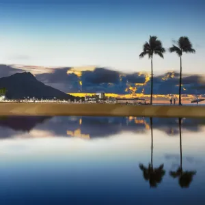 Waikiki Lagoon at Sunrise Waikiki Lagoon at Sunrise