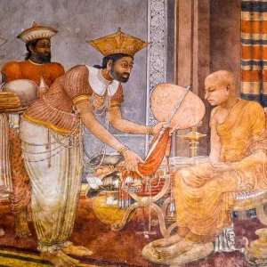 Wall Paintings in the Shrine at Kelaniya Temple Wall Paintings in the Shrine at Kelaniya Temple