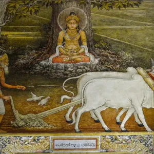 Wall Paintings in the Shrine at Kelaniya Temple Wall Paintings in the Shrine at Kelaniya Temple