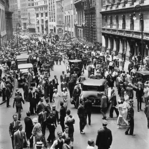 Wall Street NYC Print circa 1930 Wall Street NYC Print circa 1930