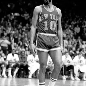 Walt Frazier of the New York Knicks of the Chicago Bulls in the 1974-1975 season at the Chicago Stadium in Chicago, Il Walt Frazier of the New York Knicks of the Chicago Bulls in the 1974-1975 season at the Chicago Stadium in Chicago, Il