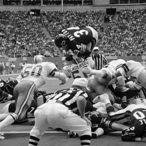 Walter Payton Leaps over Players to Score Touchdown Print Walter Payton Leaps over Players to Score Touchdown Print
