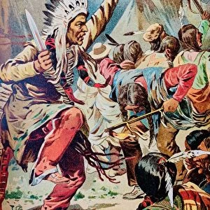 War dance of the Sioux Indians