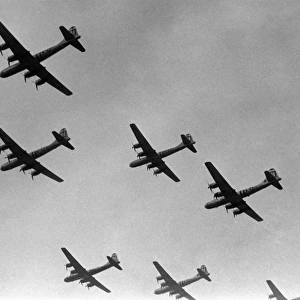 War scene of planes in the sky