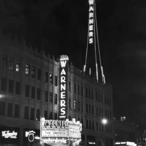 1951 Warner's Cinema Exterior Print 1951 Warner's Cinema Exterior Print