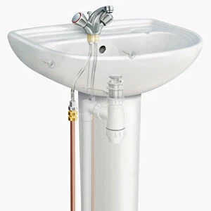 Wash basin and pedestal unit