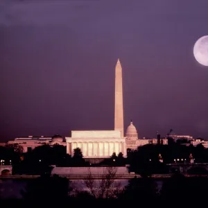 Washington with a full moon