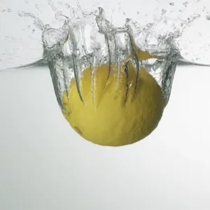 Lemon Print with Water Splash Lemon Print with Water Splash