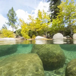 Water level view of Lake Tahoe from Sand Harbor, Nevada, USA Water level view of Lake Tahoe from Sand Harbor, Nevada, USA
