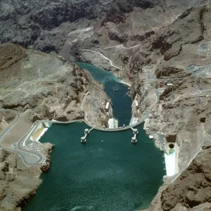 Water Overflows Lake Mead over Hoover Dam 1983 Water Overflows Lake Mead over Hoover Dam 1983