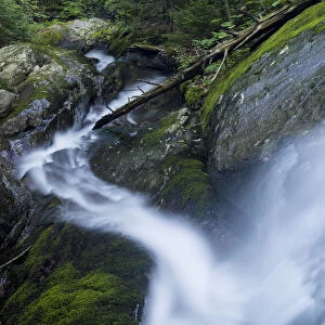 Waterfall on Dowsville Brook in Duxbury, Vermont, USA
