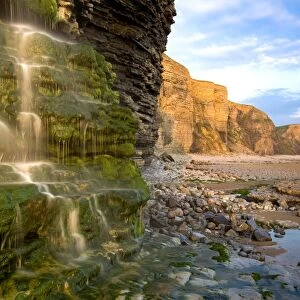 Waterfall on England coast