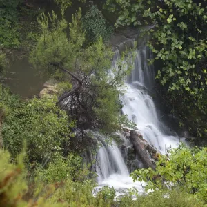 Waterfall provoked by the hole of a dam Waterfall provoked by the hole of a dam