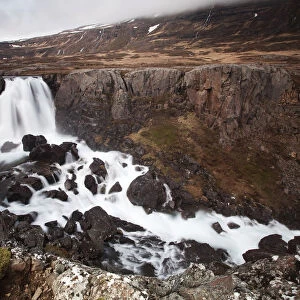 Waterfall in Vesturdalur, Seydisfjoerdur, Iceland, Europe