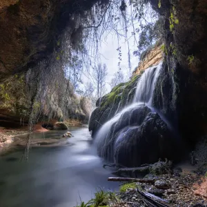 Waterfall Print from a Cave Interior Waterfall Print from a Cave Interior