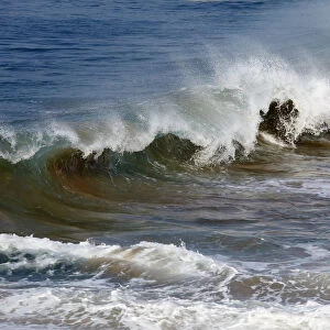 Waves with sand near Kovalam, Malabar Coast, Malabar, Kerala, southern India, India, Asia