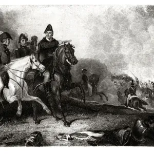 Print of the Duke of Wellington issuing orders at Waterloo Print of the Duke of Wellington issuing orders at Waterloo