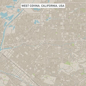 West Covina California US City Street Map