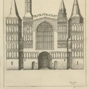 The West Prospect of Rochester Cathedral, 1660