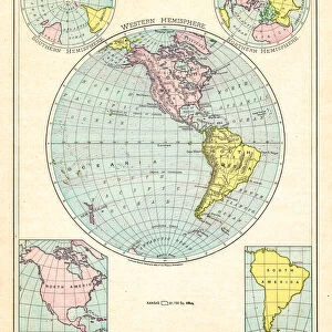 Western Hemisphere map 1895
