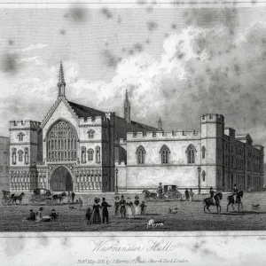 Vintage Westminster Hall Print 1831 Vintage Westminster Hall Print 1831