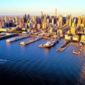 Westside Piers Manhattan Aerial View Print Westside Piers Manhattan Aerial View Print