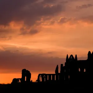 Whitby Abbey silhouette Whitby Abbey silhouette