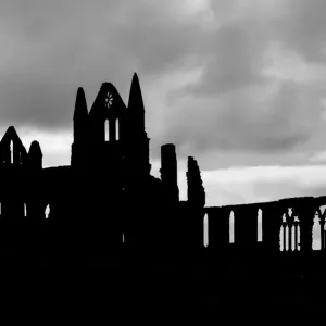 Whitby Abbey Silhouette Print Whitby Abbey Silhouette Print