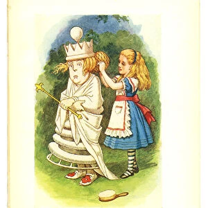 The White Queen illustration, (Alices Adventures in Wonderland)