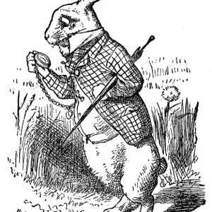 The White Rabbit Checking His Watch Print The White Rabbit Checking His Watch Print