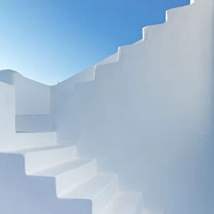 White steps of Santorini church