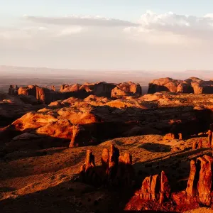 Wild West, Monument Valley from the Hunts Mesa at sunset. Utah - Arizona border Wild West, Monument Valley from the Hunts Mesa at sunset. Utah - Arizona border