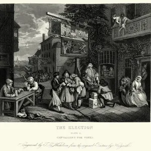 Four Humours of an Election Canvassing for Votes Vintage Print Four Humours of an Election Canvassing for Votes Vintage Print