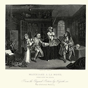 William Hogarth Marriage A La Mode Scene with the Quack